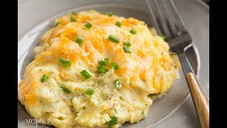 Cheesy Make Ahead Mashed Potatoes Recipe [upl. by Anirtik829]