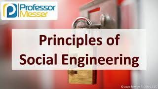 Principles of Social Engineering  SY0601 CompTIA Security  11 [upl. by Asiral501]