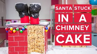 Santa Stuck in a Chimney CAKE  Christmas Baking  How To Cake It [upl. by Darmit]