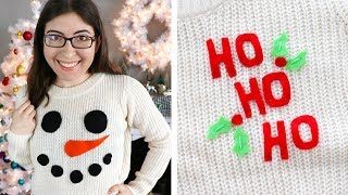 5 DIY Temporary Christmas Sweaters  HGTV Handmade [upl. by Litt]