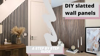 DIY slatted MDF acoustic wall panels  how to fit them step by step [upl. by Olive]