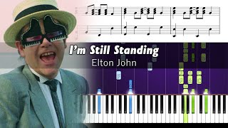 Elton John  Im Still Standing  Accurate Piano Tutorial with Sheet Music [upl. by Peskoff]