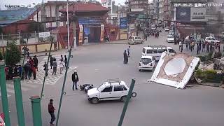 Tripureshwor Chowk south view Kathmandu Nepal Gorkha Earthquake 2015 [upl. by Euk]