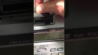 How to change a CASIO HR100TM ink ribbon [upl. by Kho274]