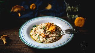 Chanterelle Mushroom Risotto Recipe [upl. by Ahsatak]