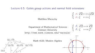 Visual Group Theory Lecture 65 Galois group actions and normal field extensions [upl. by Ardenia]