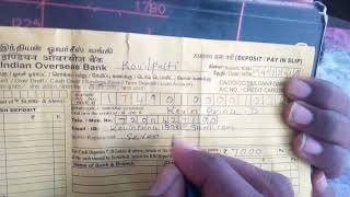 How to fill IOB bank payin  deposit slip [upl. by Chapnick]