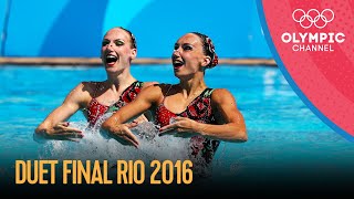 Artistic Swimming Duet Final  Free Routine  Rio 2016 Replays [upl. by Osnohpla]