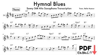 Sonny Stitt  F Blues quotHymnal Bluesquot Alto Saxophone Transcription [upl. by Pancho]