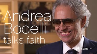 Andrea Bocelli talks about his strong faith in God  EWTN News InDepth [upl. by Anialahs595]