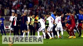 Serbia and Albania clash over flag stunt [upl. by Lettig]