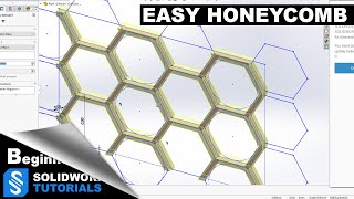 SolidWorks SolidWorks Tutorial Honeycomb SolidWorks [upl. by Yorztif]