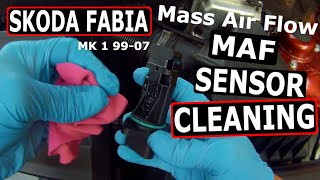 SKODA FABIA MAF Sensor Cleaning MK1 9907 [upl. by Akcirehs]