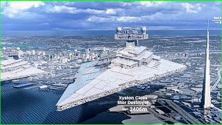 Star Wars Starships Size Comparison 3D [upl. by Gelya70]