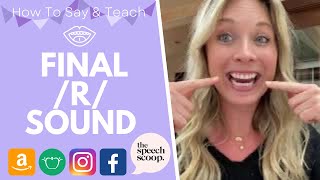 HOW TO SAY THE “ER” SOUND Vocalic R Final R OR AIR OR EAR AR Sounds At Home The Speech Scoop [upl. by Imarej]