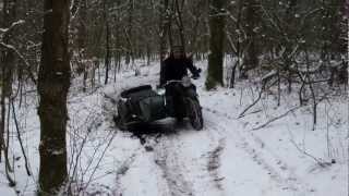 Dnepr K 750 MW snow run [upl. by Brinkema598]