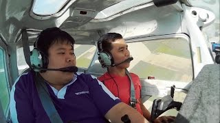 Cessna 152 Flight maneuvers  Chandelles  Omni Aviation [upl. by Borlow915]