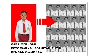 Cara Merubah Foto Warna Menjadi Hitam Putih dengan CorelDRAW [upl. by Farron]