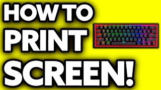 How To Print Screen on Redragon Fizz EASY [upl. by Amlez]