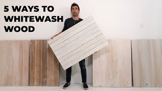 5 DIY White Wash Finishes for Wood [upl. by Eleinad]