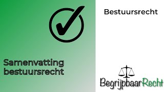 Inleiding en samenvatting bestuursrecht [upl. by Phonsa10]