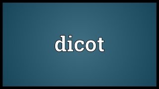 Dicot Meaning [upl. by Neelrahs]