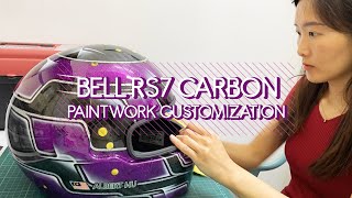 BELL RS7 Carbon Metal Flakes Helmet Paintwork Process [upl. by Mavra]