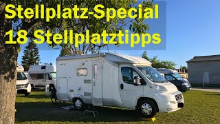 Wohnmobilstellplätze Special  18 Stellplatztipps [upl. by Laucsap]