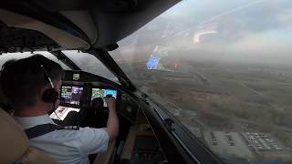 New Cockpit View  EXTREME Crosswind landing at Beijing [upl. by Gnart]