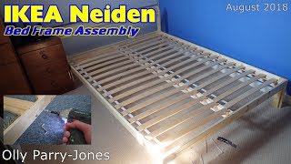 Ikea Neiden Bed Frame Assembly [upl. by Eamon995]