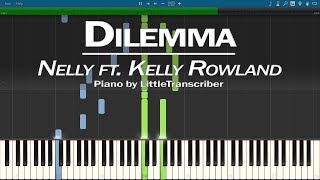 Nelly  Dilemma Piano Cover ft Kelly Rowland Synthesia Tutorial by LittleTranscriber [upl. by Borg510]