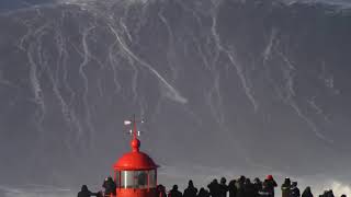 Biggest Wave Ever Surfed  Nazare  World Record [upl. by Aitnwahs]