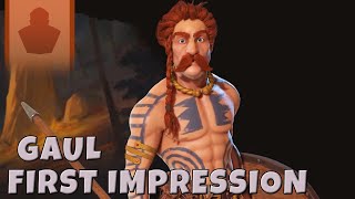 Civ 6 Gaul First Impression  New Frontier Pass Update [upl. by Nageam]