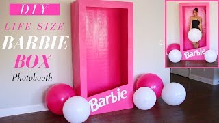 Barbie Box DIY  Dollar Tree Barbie Box DIY Tutorial [upl. by Jonina]