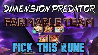 SUMMONERS WAR  DIMENSION PREDATOR  JANUARY 2021 PICK THIS RUNE [upl. by Keppel]