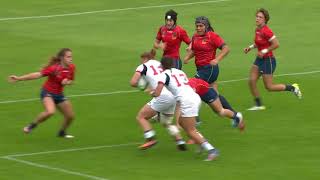 HIGHLIGHTS USA beat Spain 43  0 at the Womens Rugby World Cup [upl. by Philps]