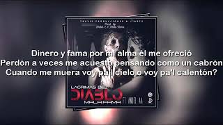 Anuel AA Lagrimas Del Diablo ft Mala Fama letra [upl. by Nuahsad526]