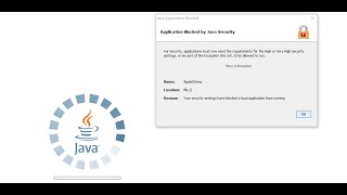 Application Blocked by JAVA Security  Solved [upl. by Sadler935]