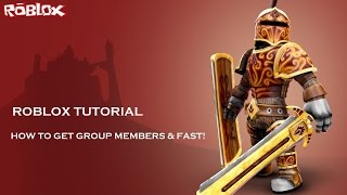 Roblox Tutorial How to gain group members FAST [upl. by Clifton]