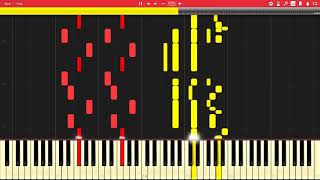 Moritz Moszkowski  Spanish Dance No 2 in G Minor Op 12 Synthesia Piano Tutorial [upl. by Hosfmann]