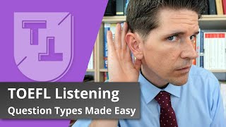 TOEFL iBT Listening Question Types Explained [upl. by Donia]