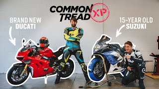 HalfPrice Hack 2020 Ducati Panigale V4 S vs 2005 Suzuki GSXR 1000  Common Tread XP [upl. by Eanram766]