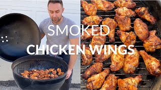 Smoked Chicken Wings  Weber Kettle Grill [upl. by Arraeit]