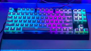 Razer BlackWidow V3 TenkeyLess with hyper X pudding keycaps sound test [upl. by Jasmin661]