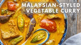 Malaysianstyled Vegetable Curry with homemade sambal  超级下饭蔬菜咖喱 [upl. by Susy]