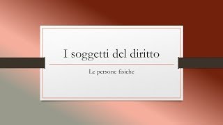 31 Soggetti del diritto [upl. by Allenad786]