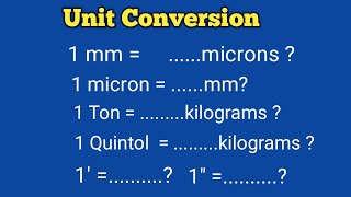 Unit Conversion mm to microns [upl. by Kandy381]