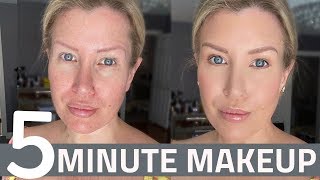 EASY 5 MINUTE EVERYDAY MAKEUP TUTORIAL  IN REAL TIME [upl. by Kellene]