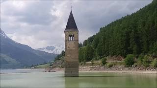 Reschensee  Lago di Resia  Lake Reschen ITALY [upl. by Samale]