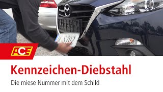 So schützen Sie sich vor Nummernschilddiebstahl  Auto Club Europa [upl. by Halil]